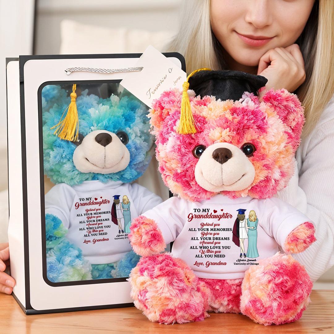 To My Granddaughter Graduate Bear - Personalized Gift Shirt
