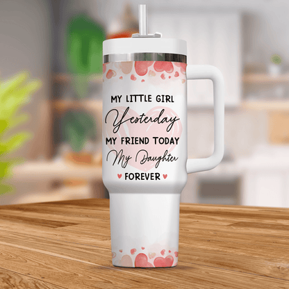 Mom Daughter Forever Tumbler - Personalized Custom Tumbler