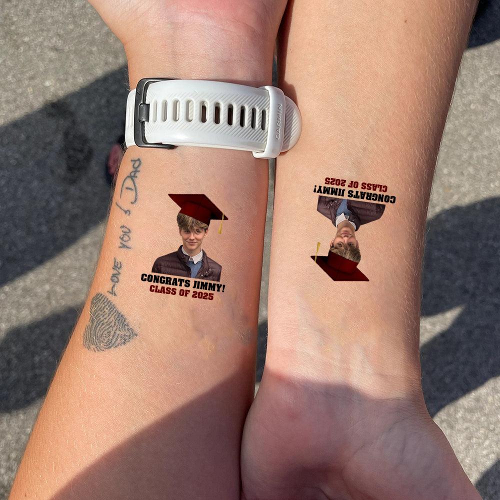 2025 Senior, Personalized Congrats Class Of 2025 Tattoos - Graduation Party