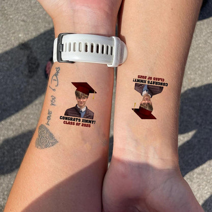 2025 Senior, Personalized Congrats Class Of 2025 Tattoos - Graduation Party