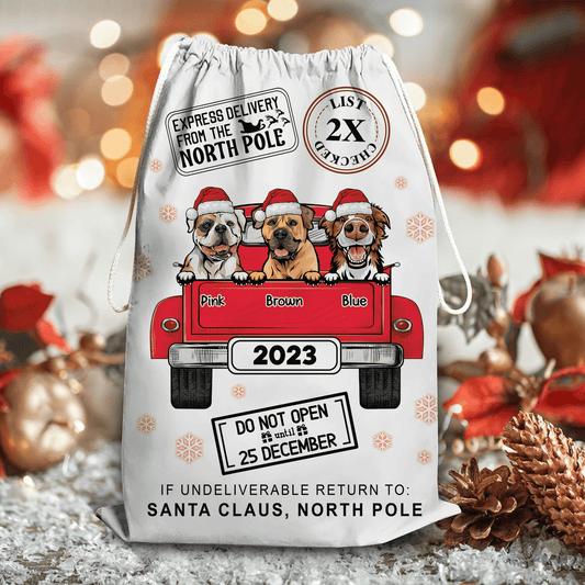 Express Delivery North Pole Bag - Personalized Custom Christmas Sack