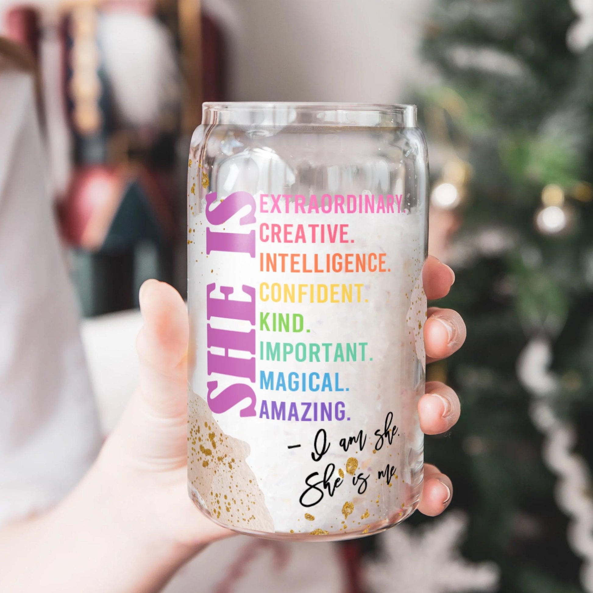 She Is Me Glass Bottle - Personalized Gift For Pet Lover