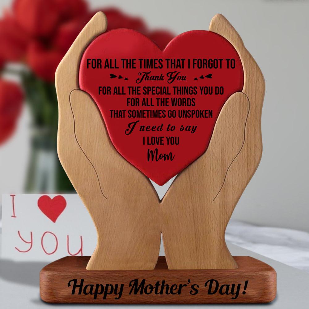 DIY Empty Wooden Carvings - Non Custom Puzzle Wooden Family Gift