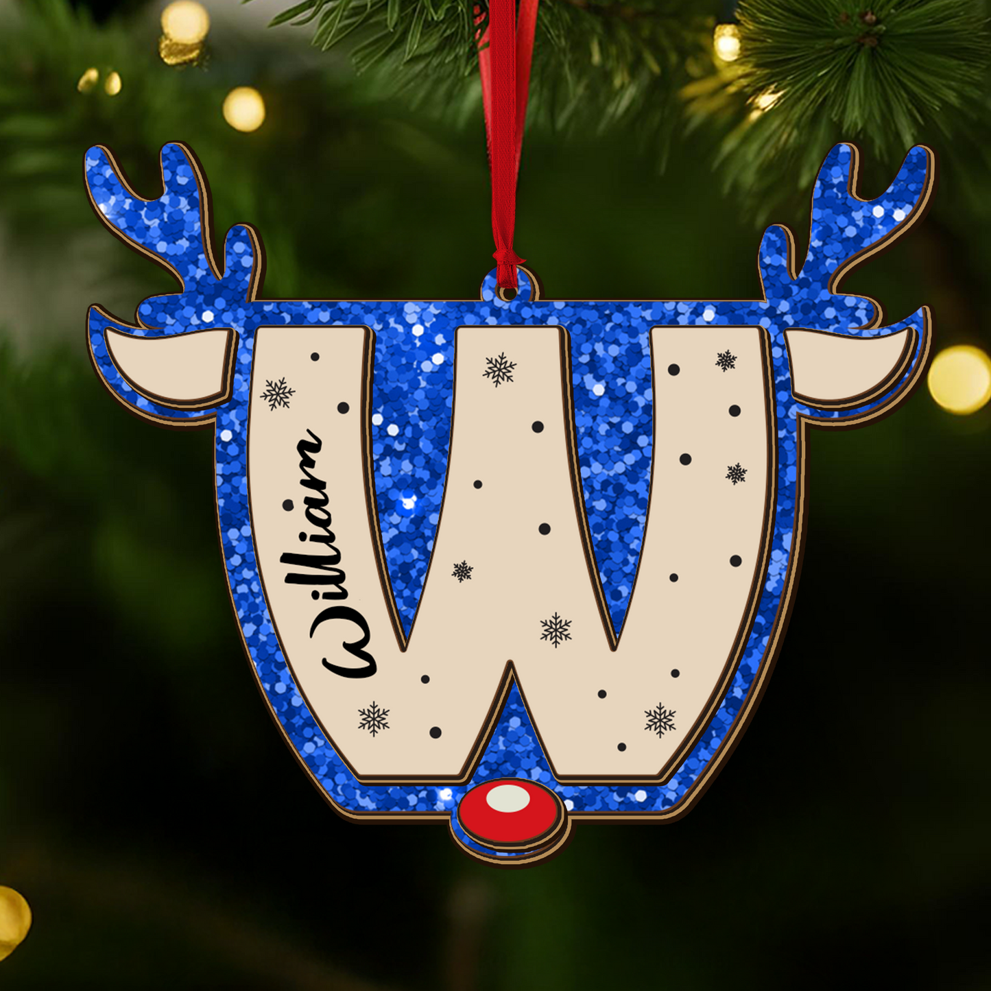 Weihnachtsschmuck Familie - Holzschmuck in individueller Form - 2-lagiger Holzschmuck 