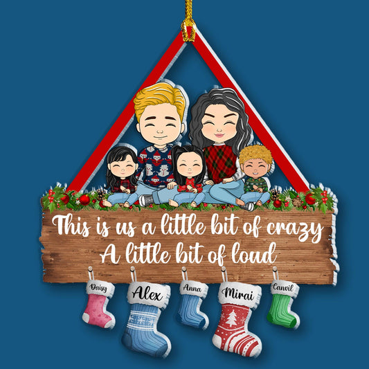 Family Together Stocking Christmas - Personalized Acrylic Ornament