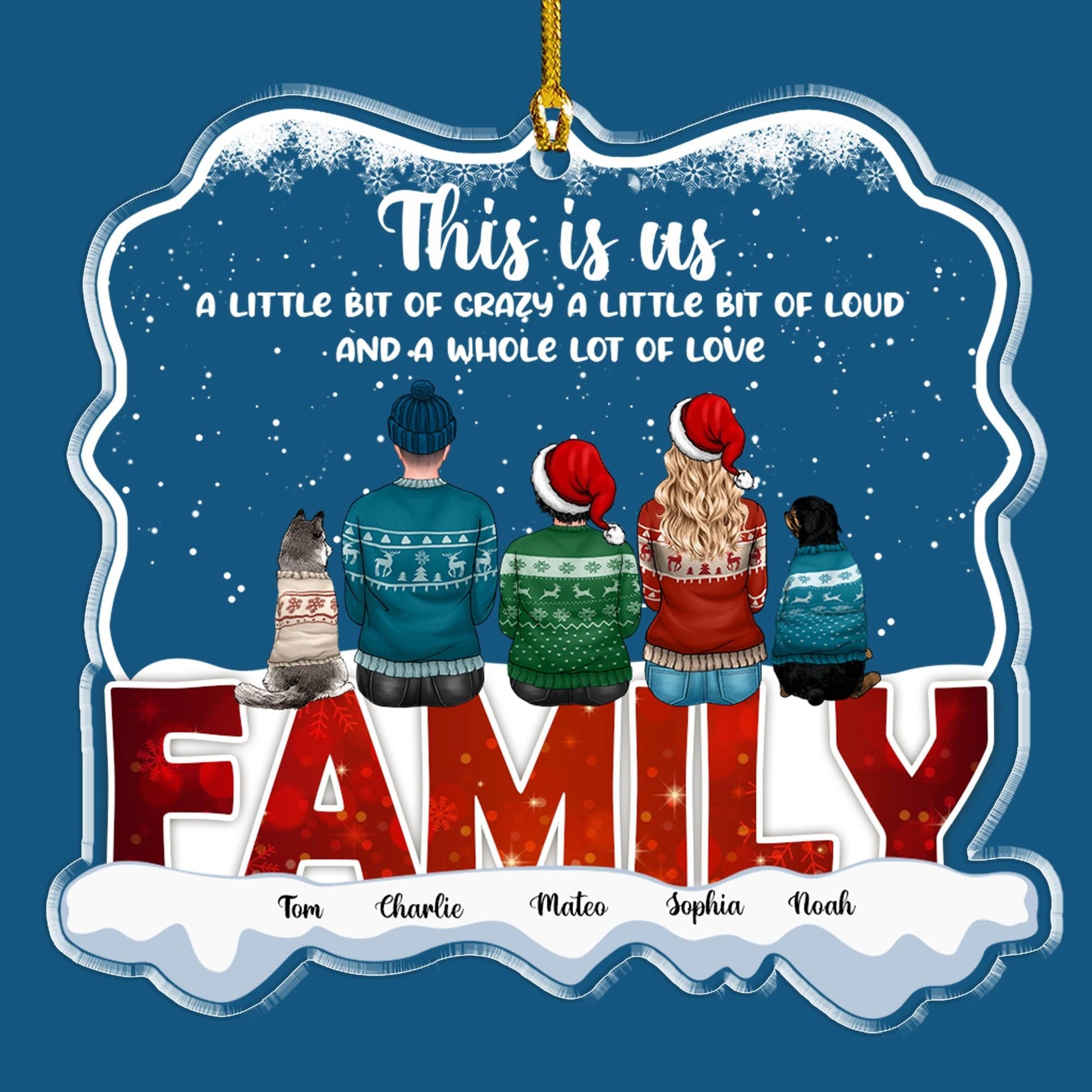 This Is Us Our Family Christmas Ornament - Personalized Acrylic