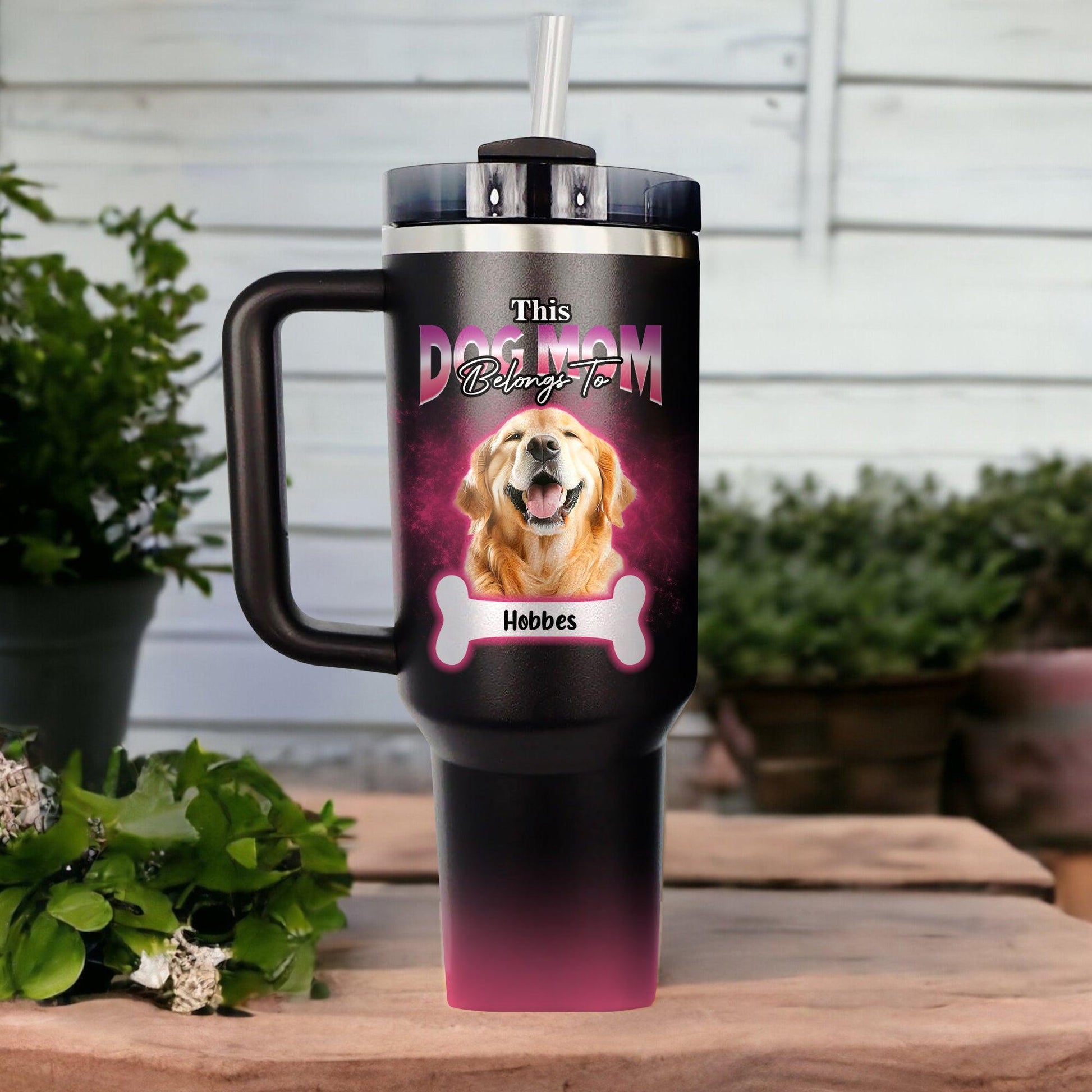 Vintage Dog Mom Belong To Dog Tumbler - Personalized Custom Tumbler
