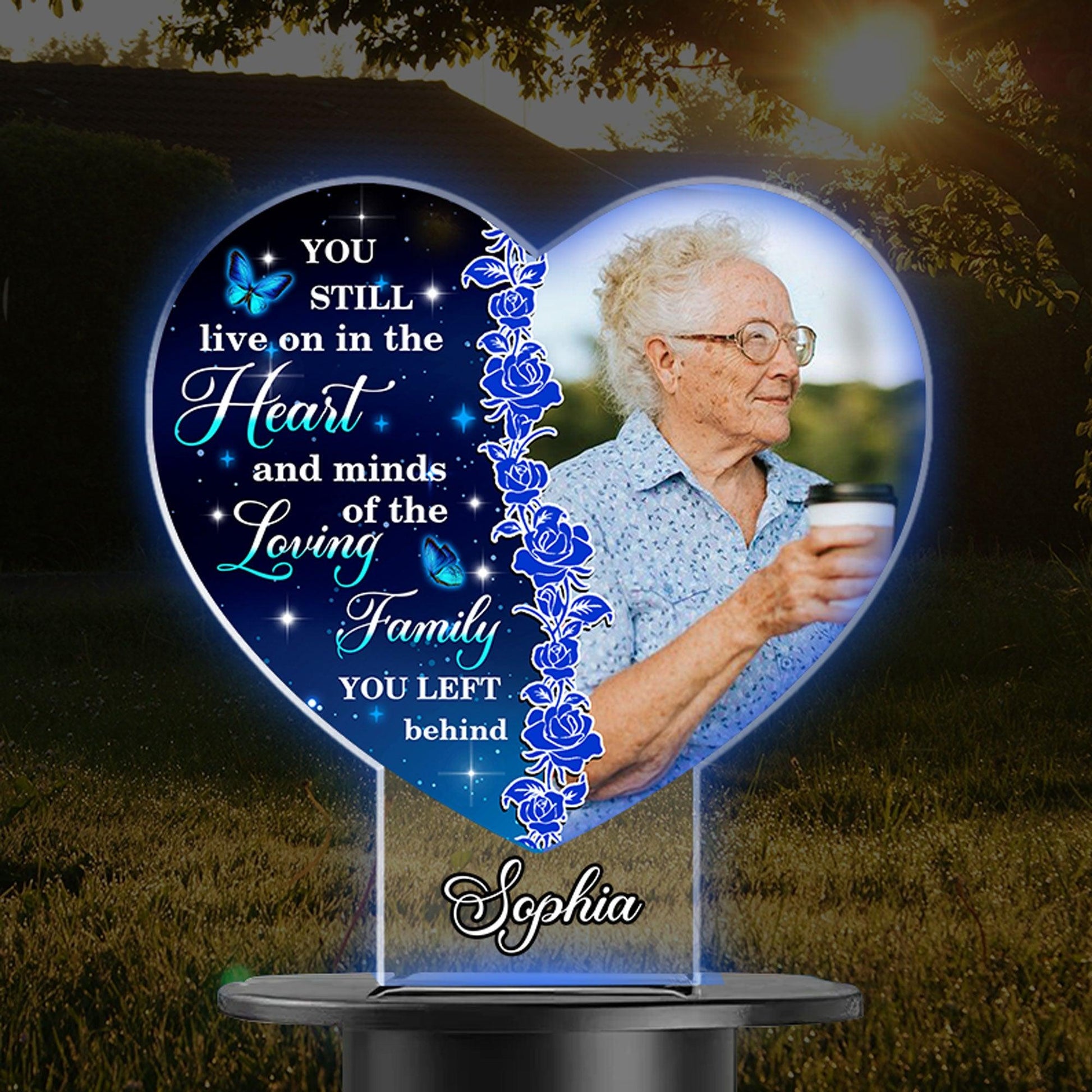 The Memory Becomes A Treasure - Personalized Photo Solar Light