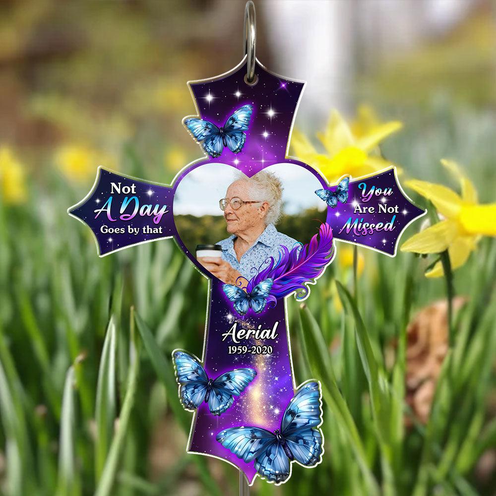 Not A Day Goes By - Personalized Acrylic Garden Slate