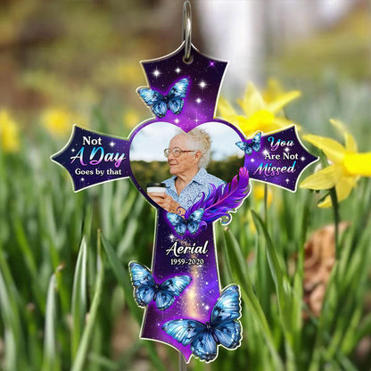 Not A Day Goes By - Personalized Acrylic Garden Slate