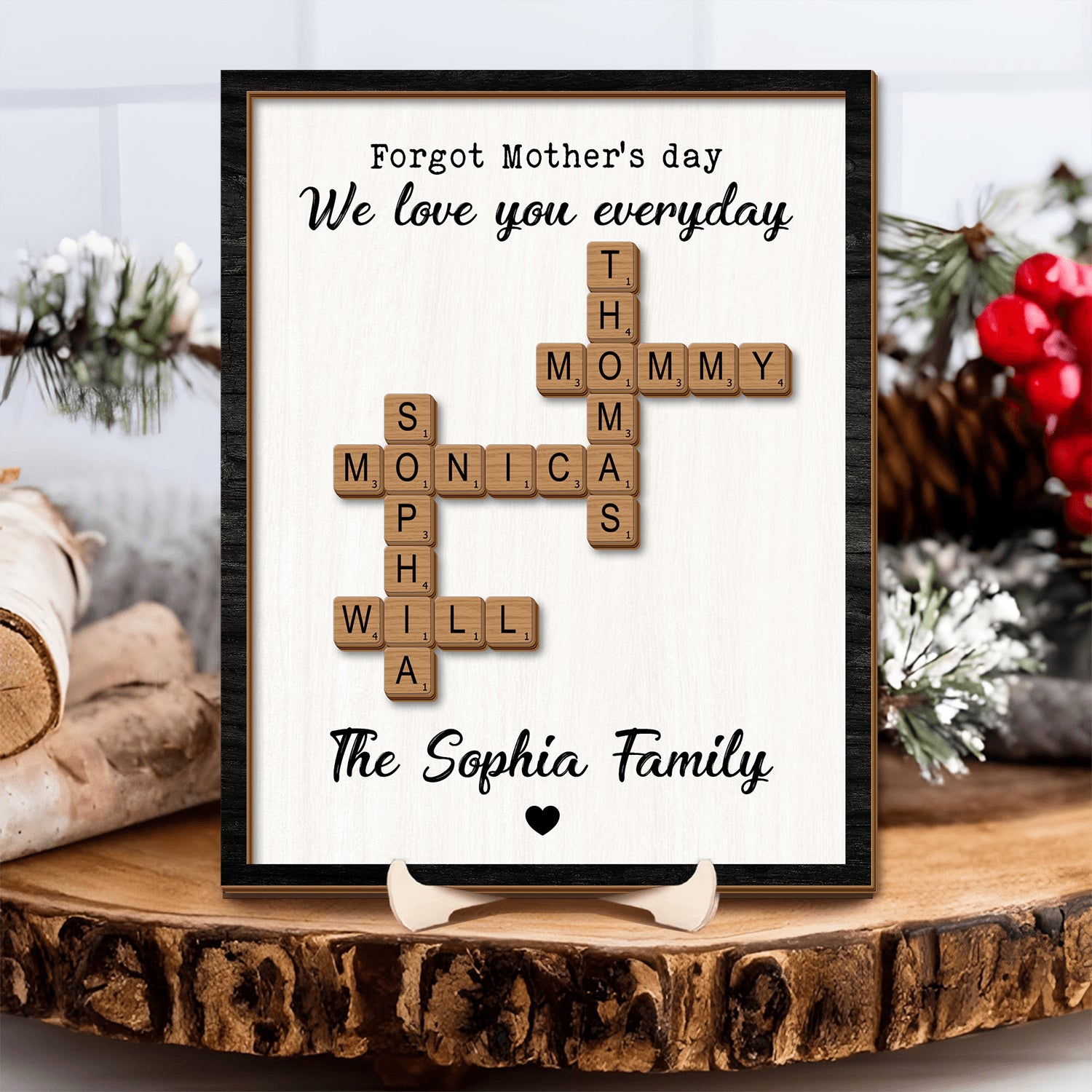 Personalized Family Name Sign, Crossword - Personalized Gift For Family