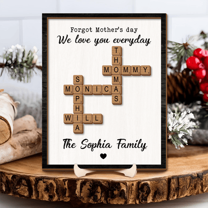 Personalized Family Name Sign, Crossword - Personalized Gift For Family