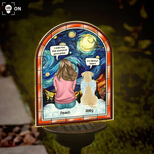 Loss of Pet - I Miss You - Personalized Photo Solar Light
