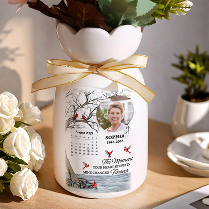 My Heart Changed Forever Flower Pot - Personalized Custom Home Decor Flower Vase