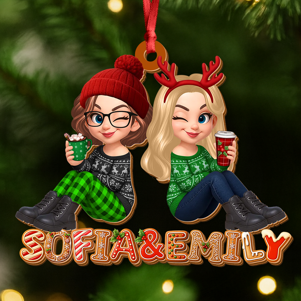 Weihnachtsschmuck Familie - Holzschmuck in individueller Form - 2-lagiger Holzschmuck 