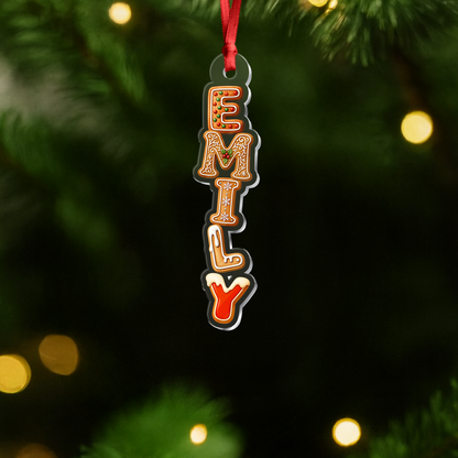 Custom Name Wood Ornament - Wood Ornament 2 Layered