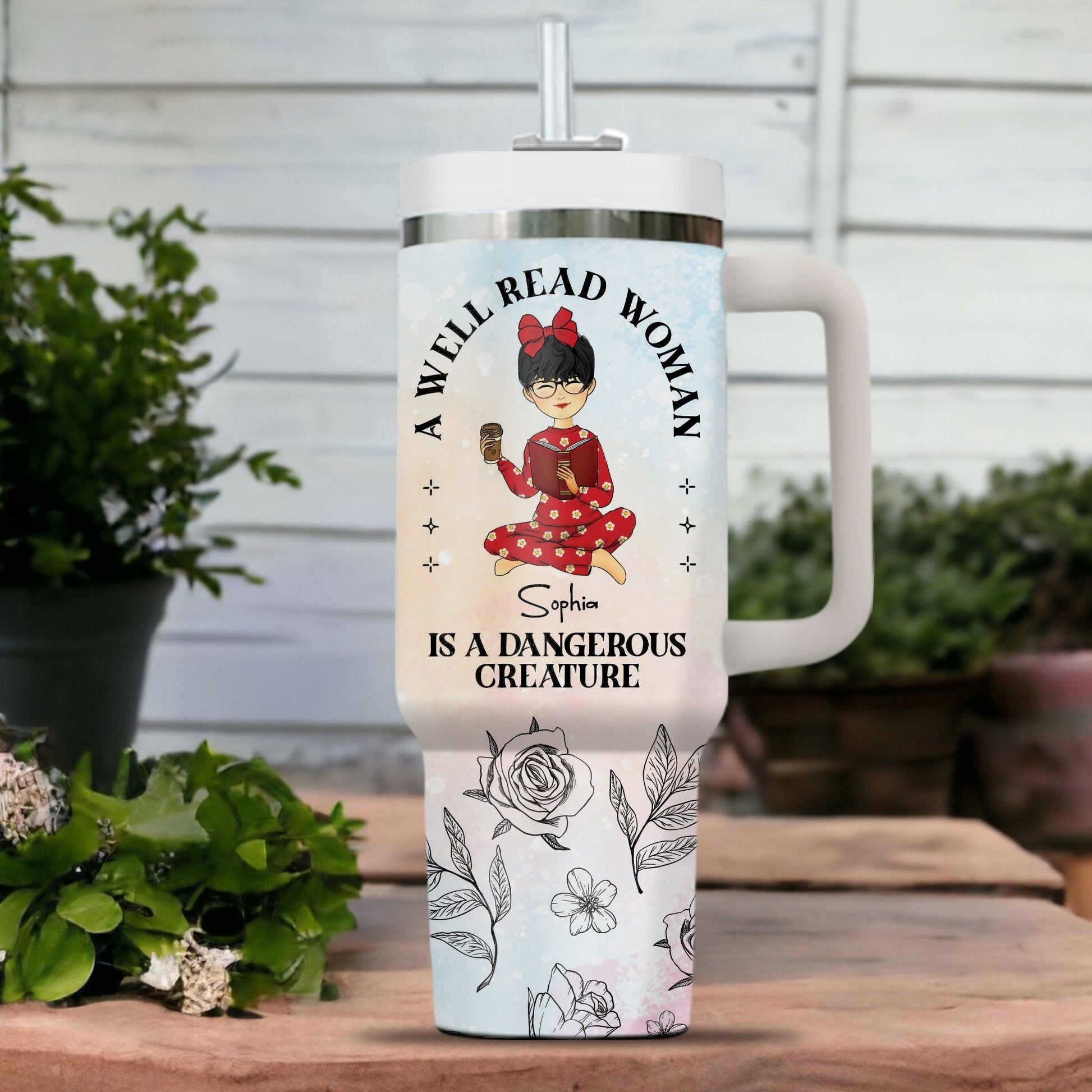 A Well Read Woman Tumbler - Personalized Custom Tumbler