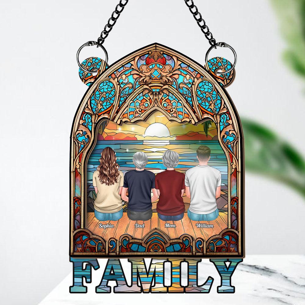 Family Suncatcher 2 Layered - Personalized Hanging Suncatcher