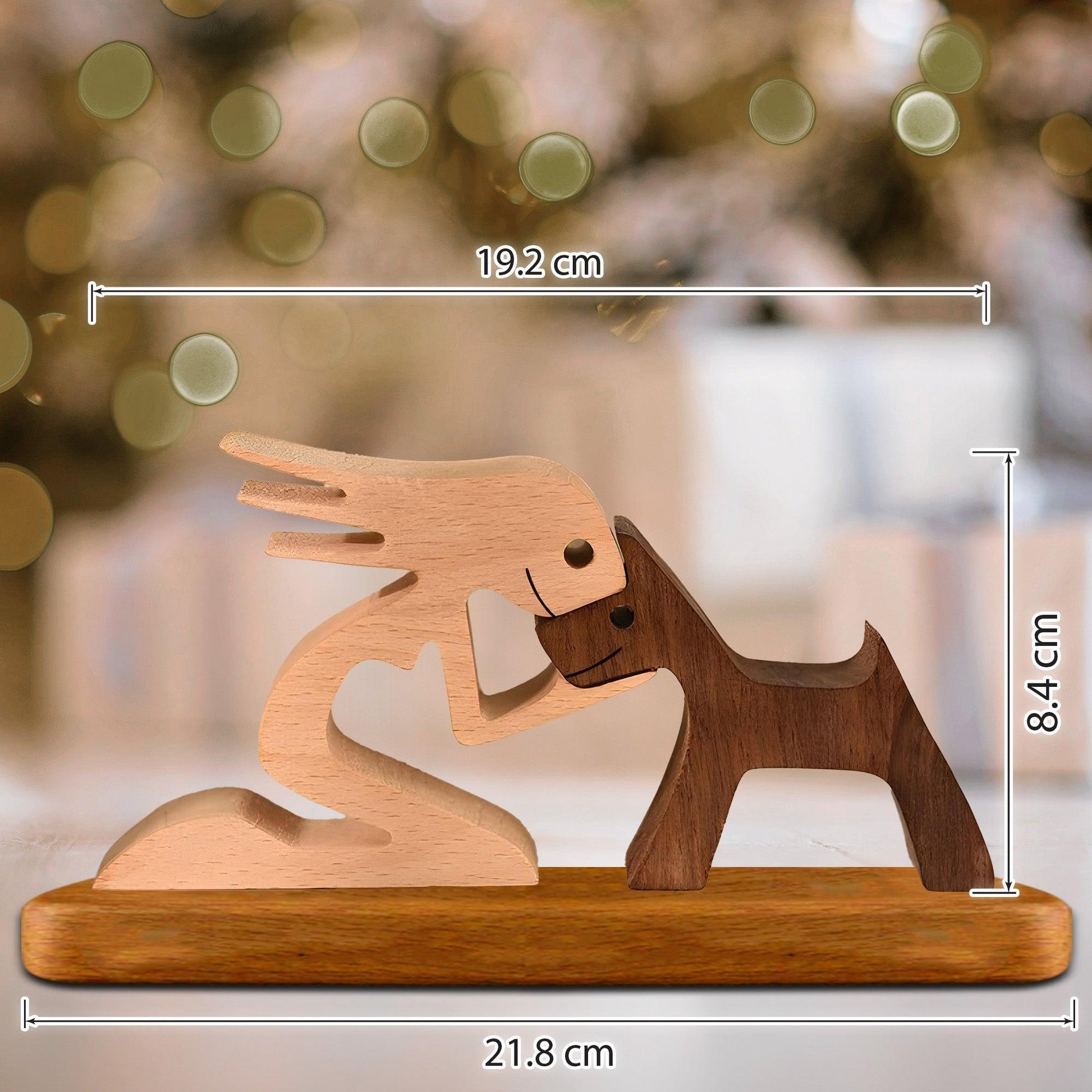 Personalized Pet Wood Carvings With Base - Custom Name Wooden Puzzle