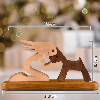 Personalized Pet Wood Carvings With Base - Custom Name Wooden Puzzle