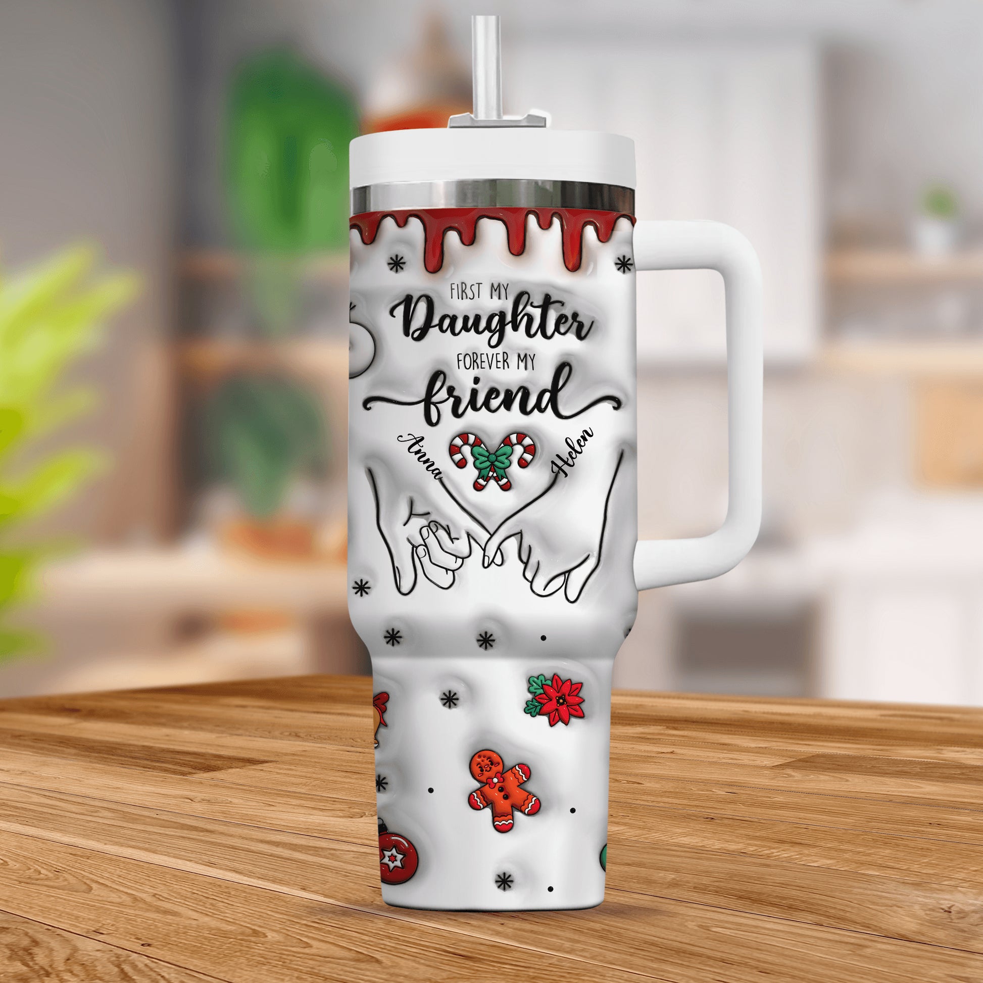 Personalized Mom Tumbler - Family 3D Inflated Effect - 40oz Tumbler