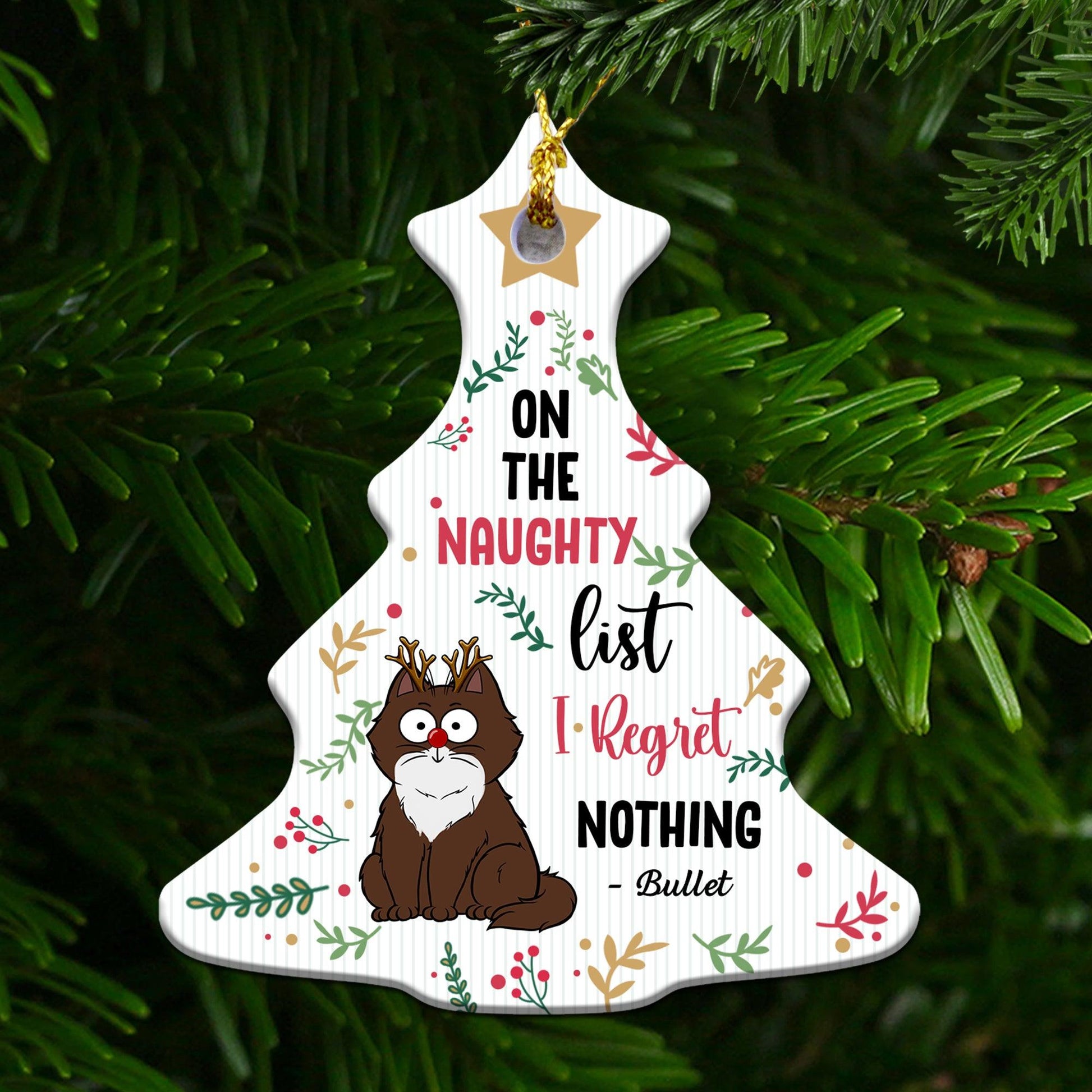 Very Good Cat This Year - Personalized Wooden Ornament