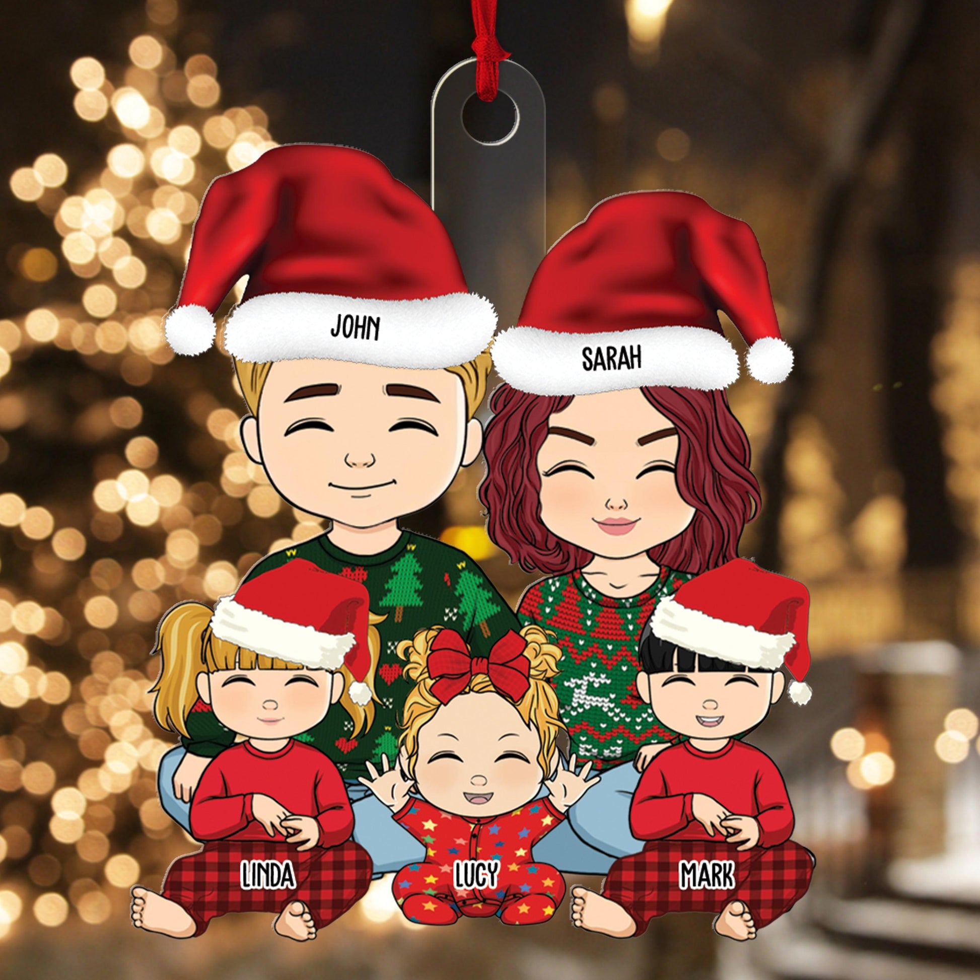 Our Family Christmas Gift - Personalized Custom Acrylic Ornament