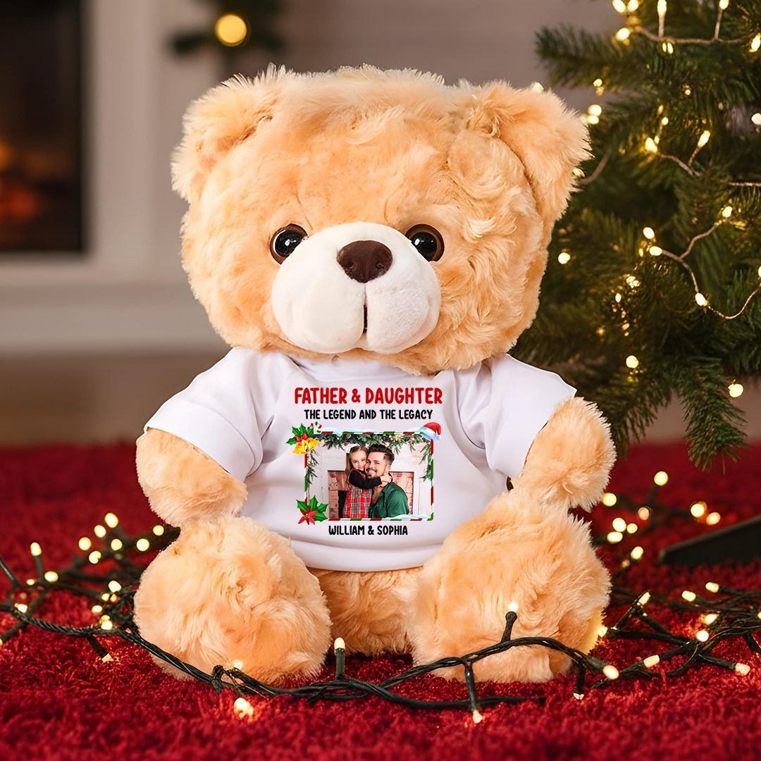 The Legend and The Legacy - Teddy Bear With Personalized Photo Shirt