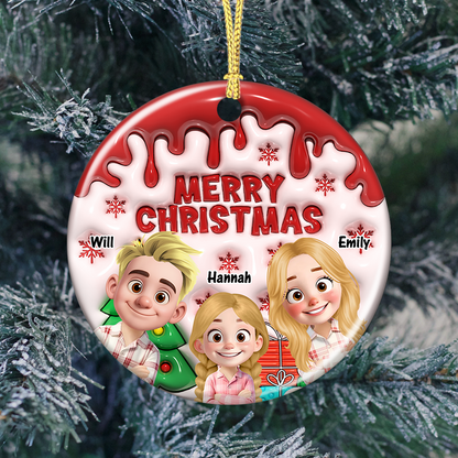 Merry Christmas - Personalized Ceramic Ornaments