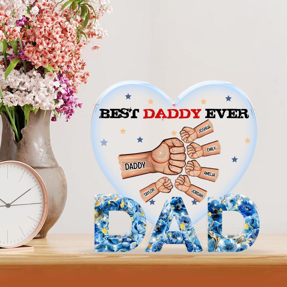 Best Dad Ever - Custom Figure Personalized Acrylic Block Plaque
