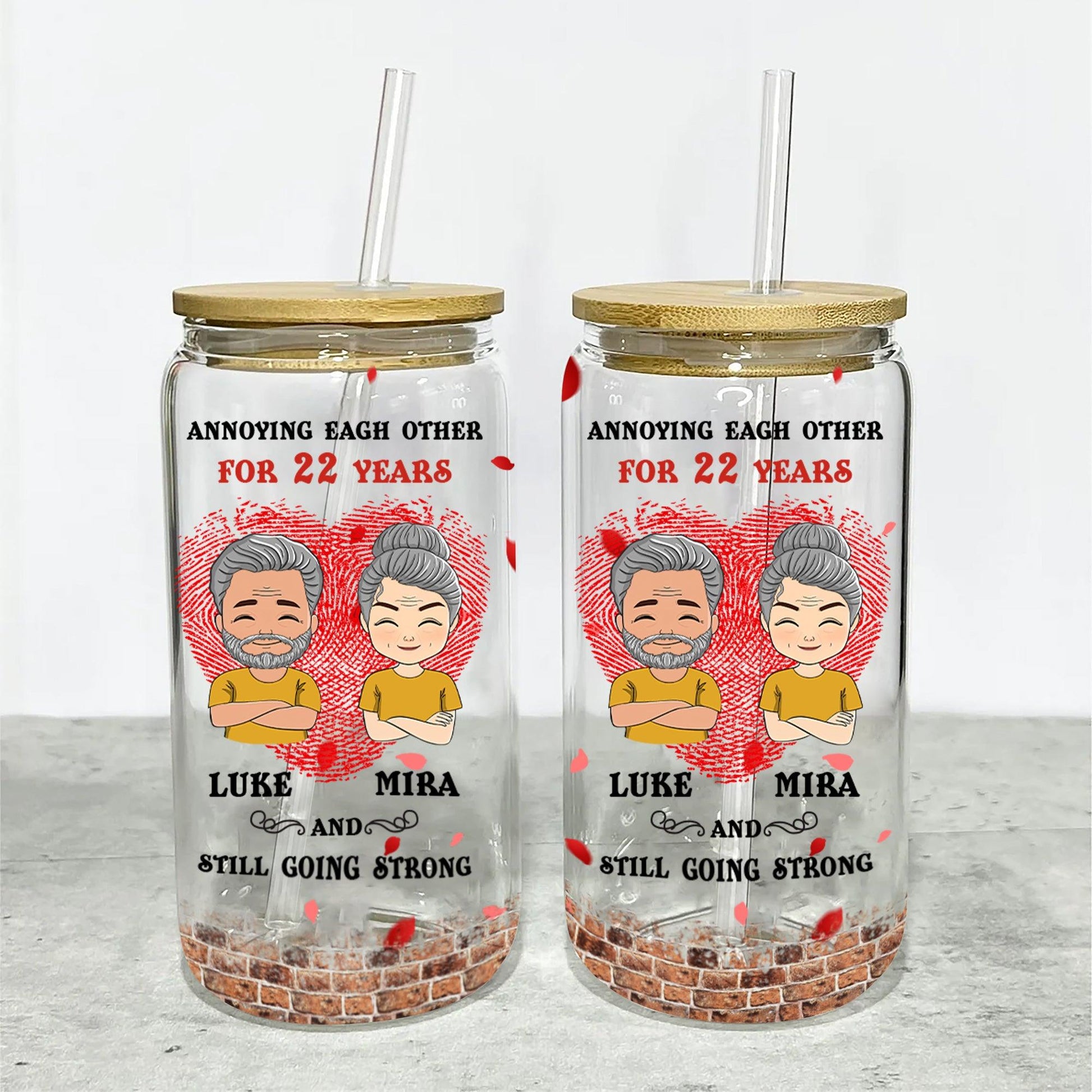Annoying Each Other Since Glass Bottle - Personalized Glass Bottle