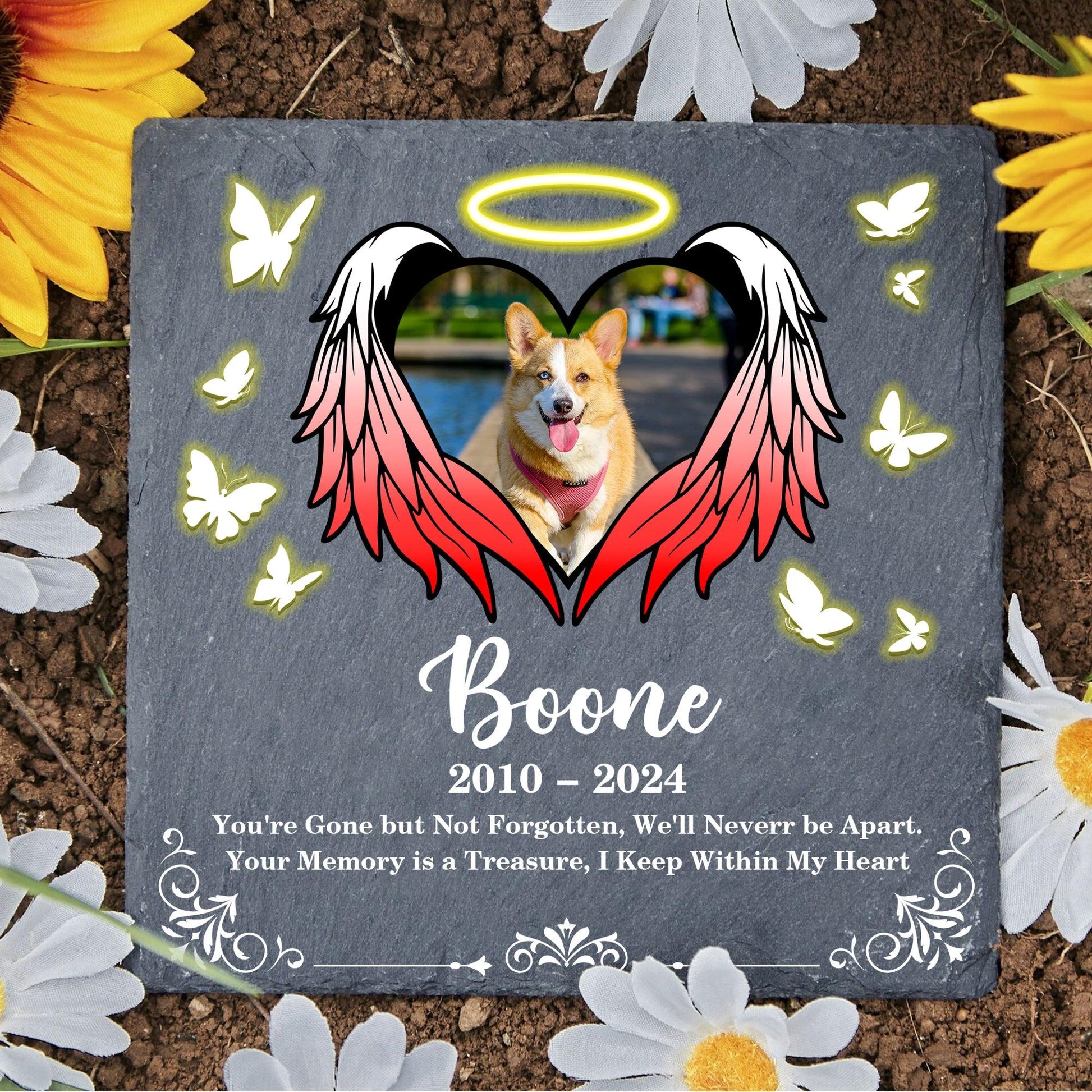 Custom Pet Memorial Stone - Personalized Garden Marker