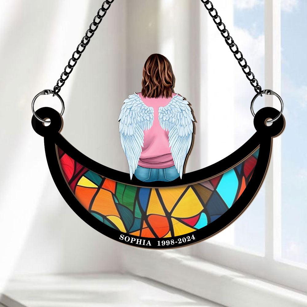 I Miss You - Personalized Window Hanging Suncatcher Ornament Memorial