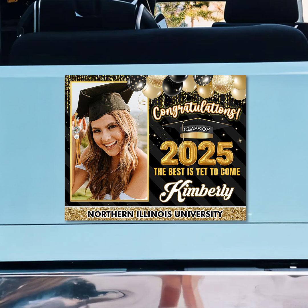 Bubble Custom Class Of 2025 Personalized Graduation Magnet - Personalized Car Magnet