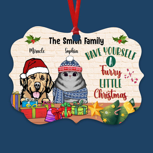 Have Yourself A Furry Little Christmas - Personalized Ornament