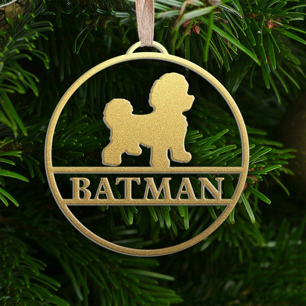 Dog Breed Shape Metal Ornament - Stainless Christmas Decor