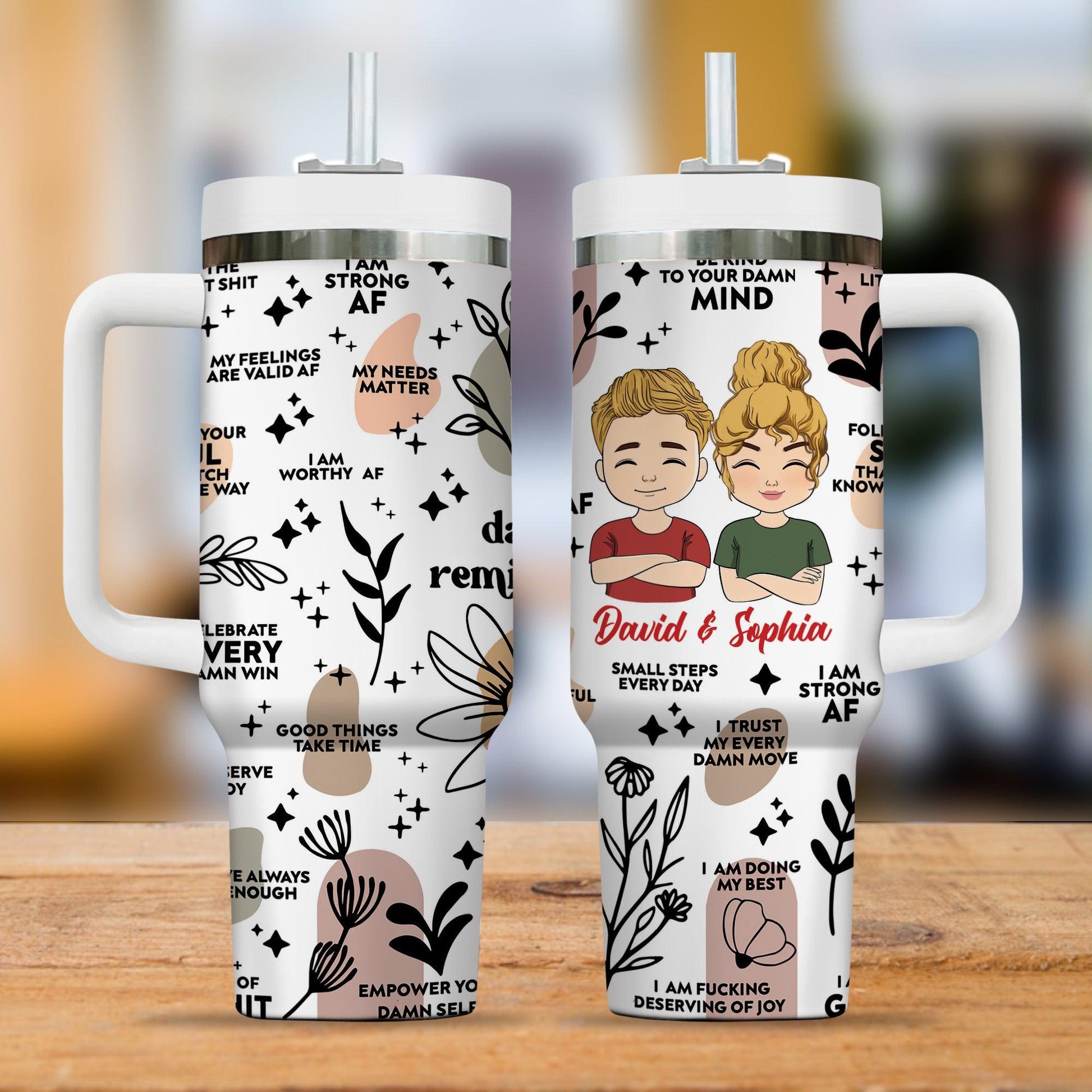 Personalized Be Kind To Your Mind Tumbler - Gift For Him and Her