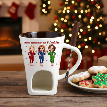 Best Friend Christmas - Hot Chocolate Fondue Mug – Custom Coffee Mug, Unique Christmas Gift