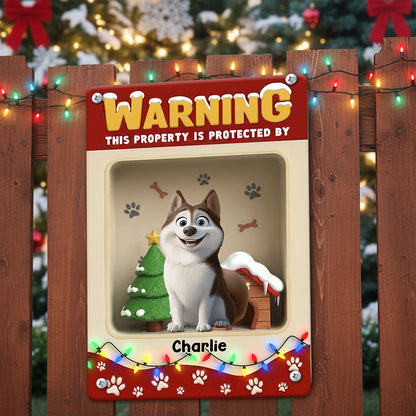 Professionally Protected By Dogs - Personalized Custom Metal Sign