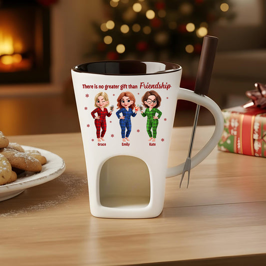 Best Friend Christmas - Hot Chocolate Fondue Mug – Custom Coffee Mug, Unique Christmas Gift
