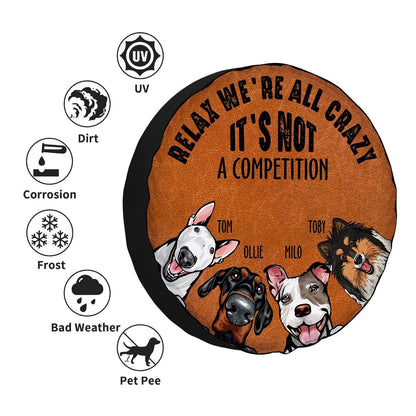 Personalized Custom Texts, Dog Breeds & Names Car Tire Cover