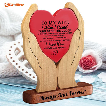To My Husband Wooden Couple - Wooden Family Carvings For Couple