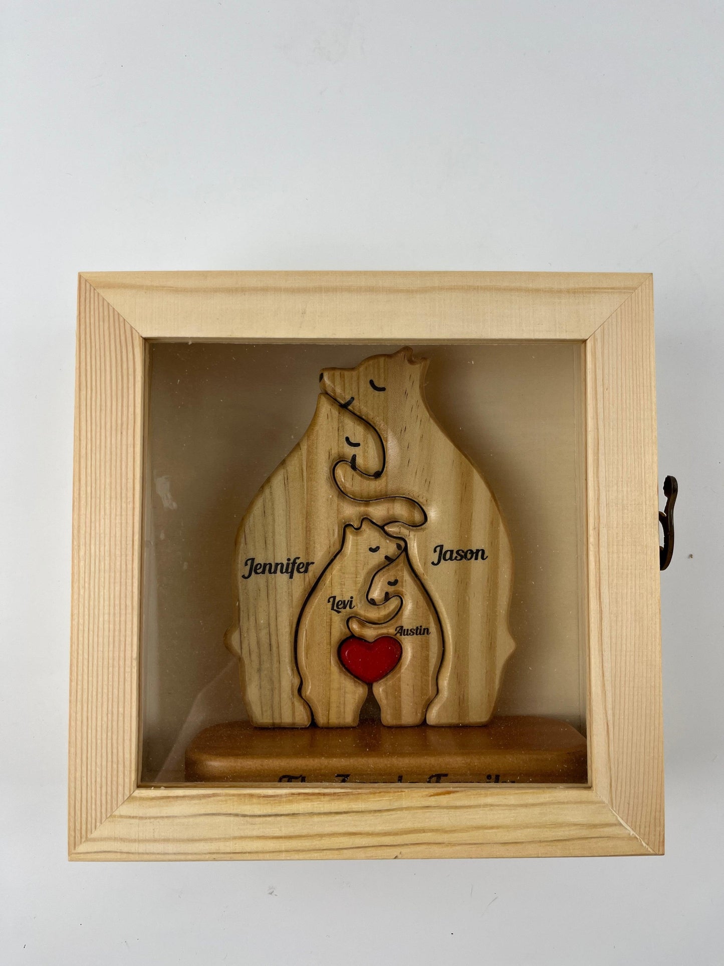 Wooden Shadow Box Display Case - Hinged Door Clear Pane