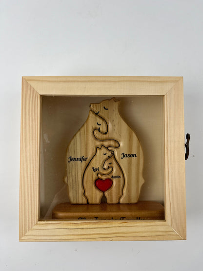 Wooden Shadow Box Display Case - Hinged Door Clear Pane