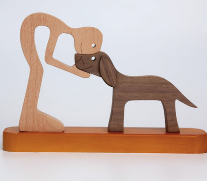 Non-Custom Pet Wood Statue - Pet Lover Gift Wood Sculpture Decor
