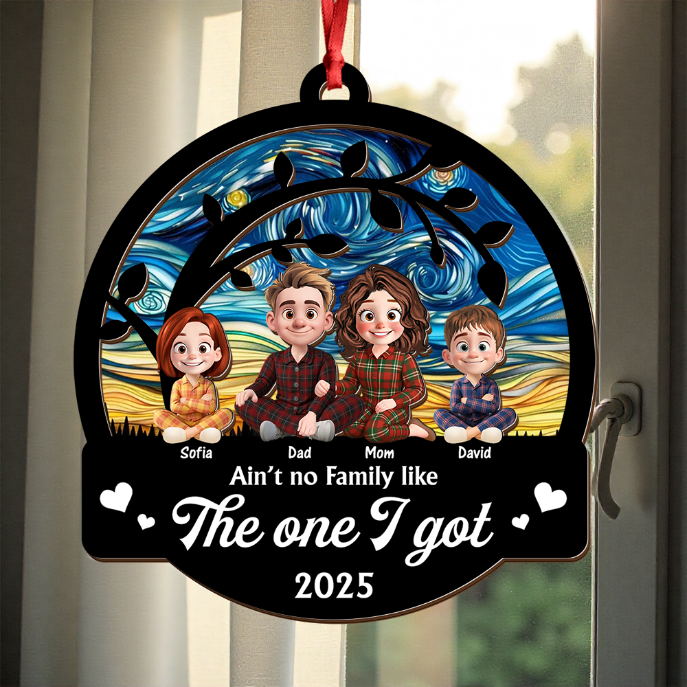 Best Family Ever Christmas Wood Ornament - Wood Ornament 2 Layered