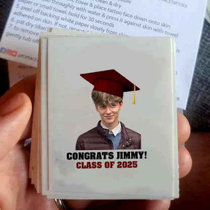 2025 Senior, Personalized Congrats Class Of 2025 Tattoos - Graduation Party