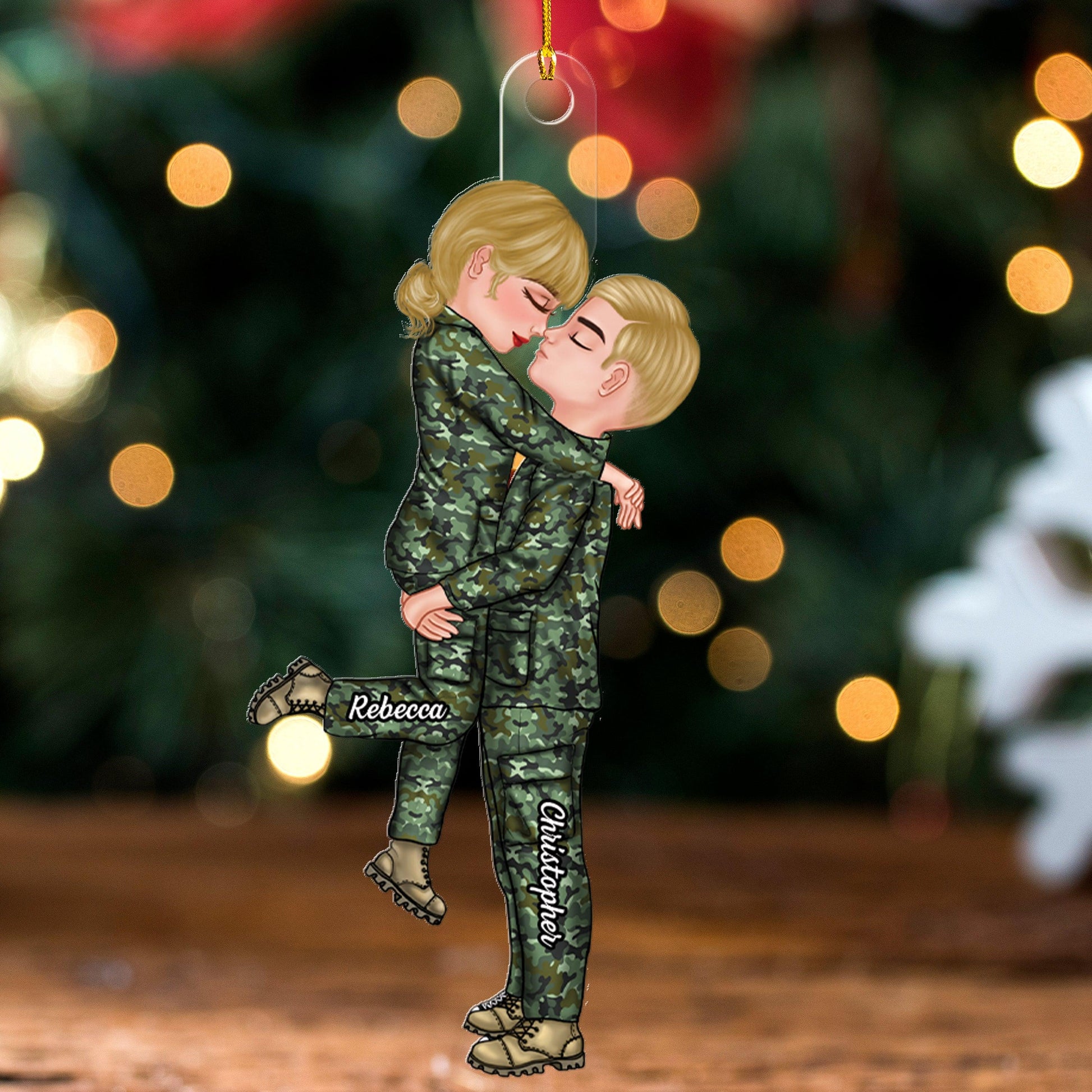 Couple Christmas Gift Uniform Ornament - Personalized Acrylic
