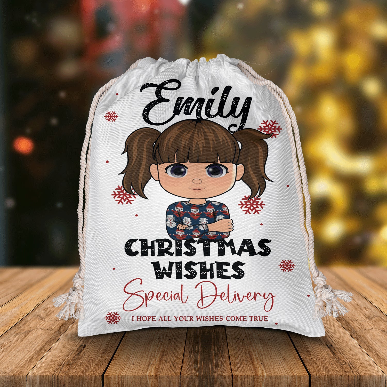 Christmas Wishes Bag - Personalized Custom Christmas Sack Pet Lovers