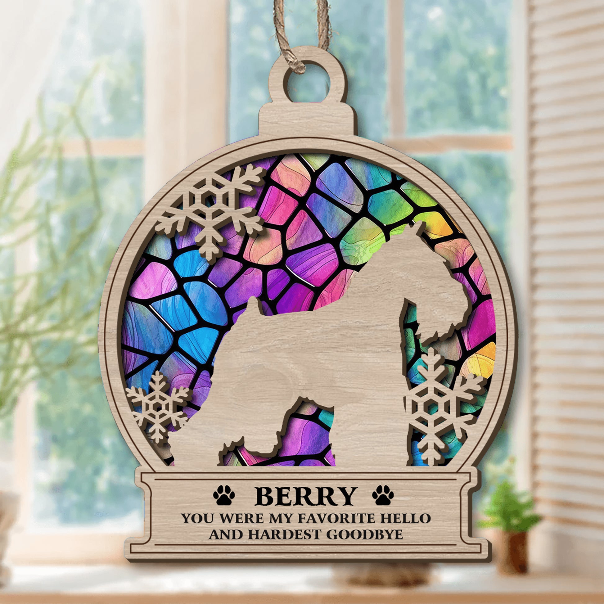 Personalized Dog Suncatcher - You Were My Favorite Hello Gift